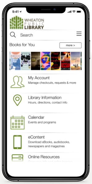 Library app on an iPhone.