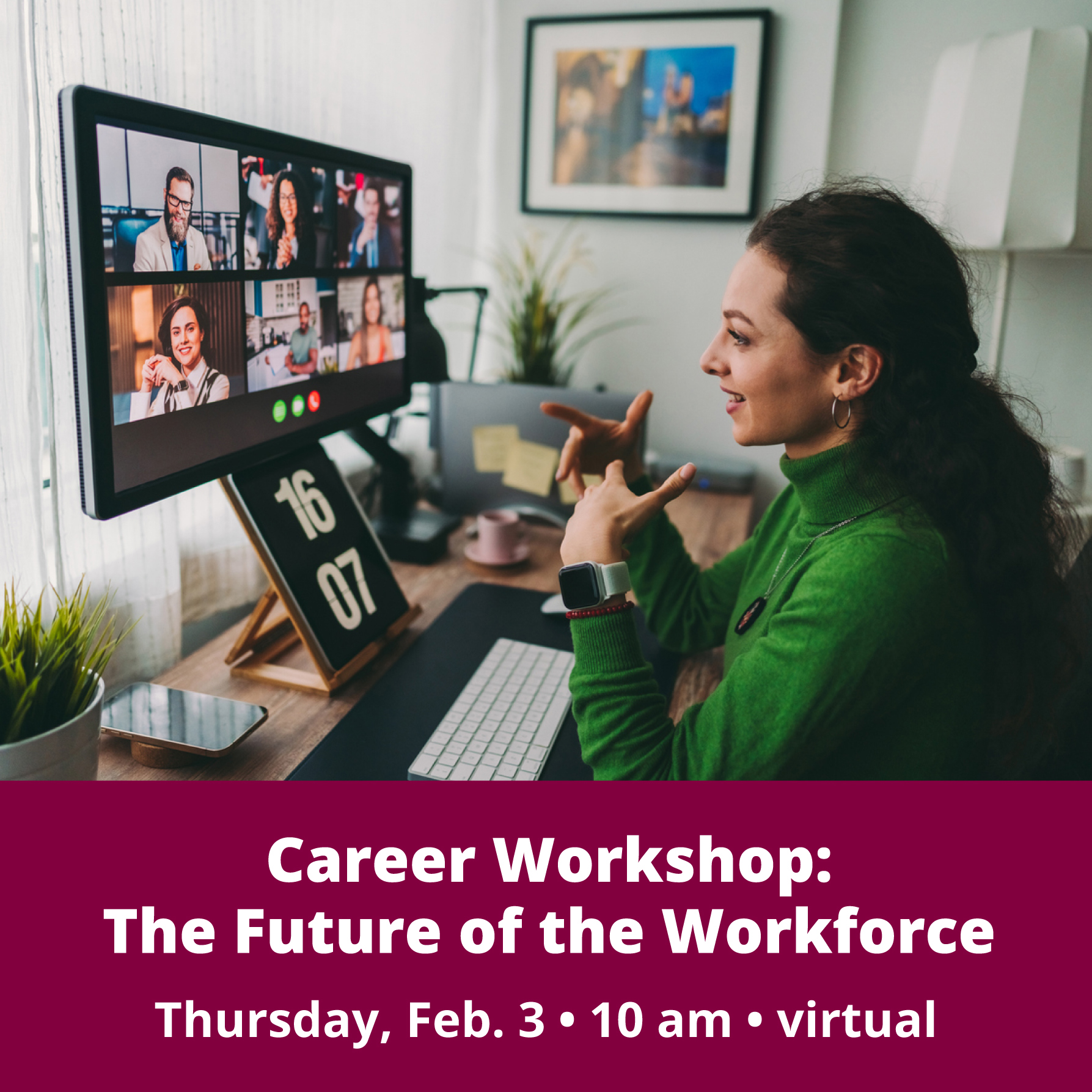 Person on a video call at their desk