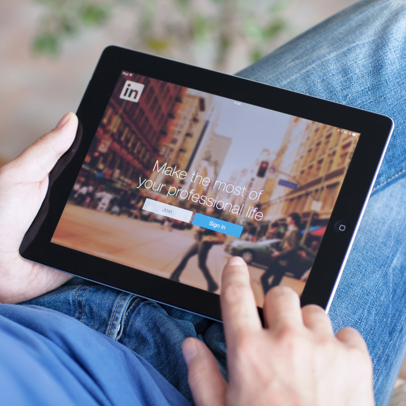 Person holding an iPad