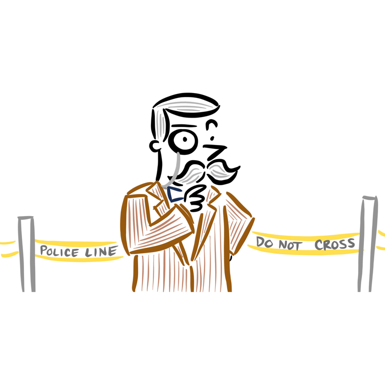 Cartoon Detective by Mark Anderson