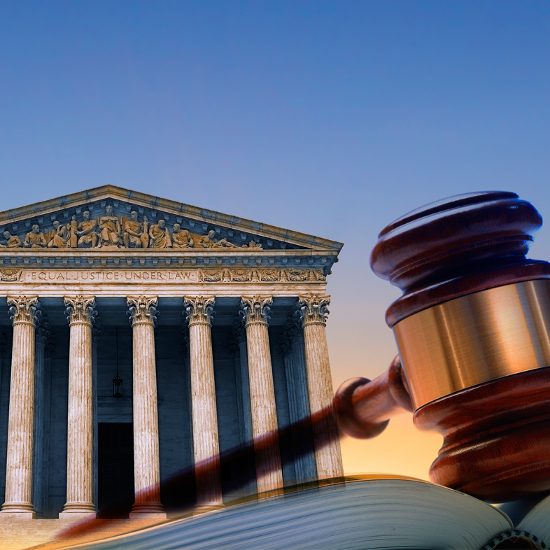 Supreme court and gavel