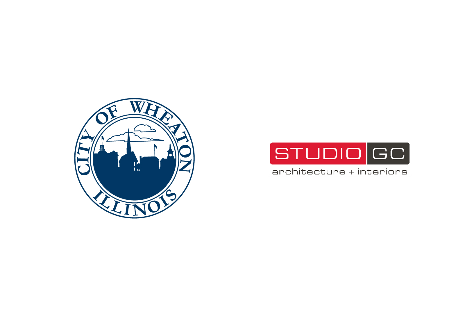 City of Wheaton and Studio GC logos
