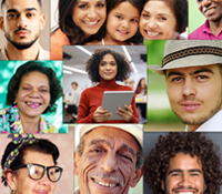 Faces of Hispanic people