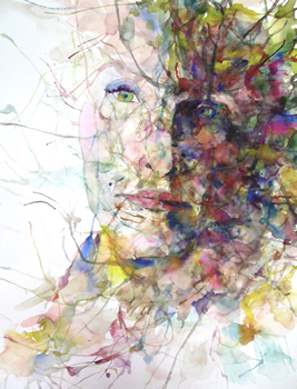 Watercolor of a woman's face