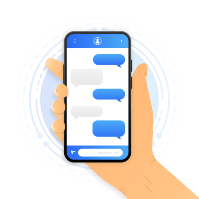 Hand holding a smartphone