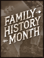 Family History Month text over family pictures