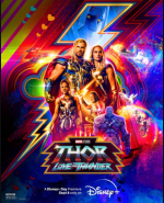 movie poster of thor love and thunder