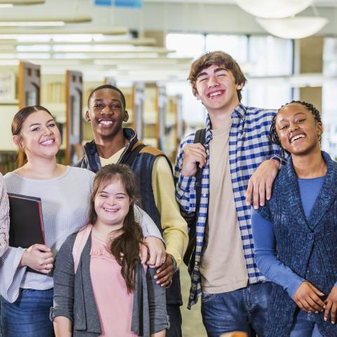 Group of teens smiling