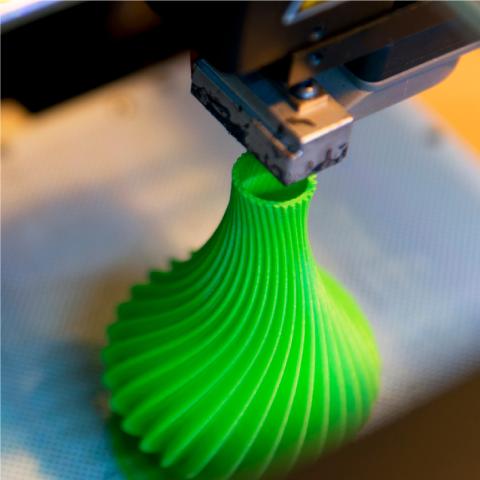 3D printer printing an object