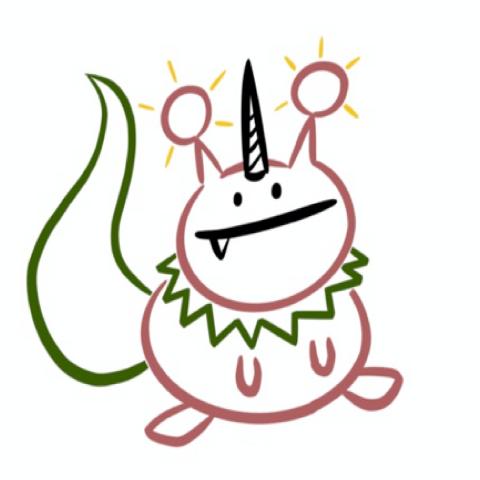 Cartoon of a critter with a hat