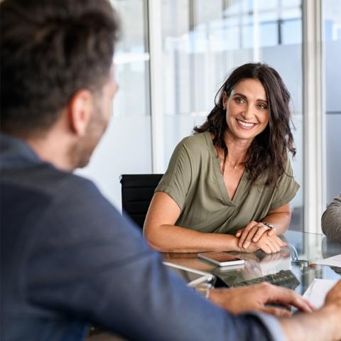 Woman receiving help