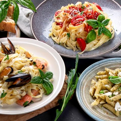 Fresh Italian pasta dishes