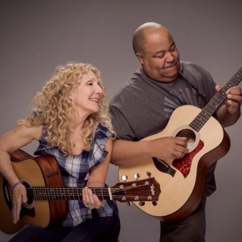 Wendy and DB playing the guitar