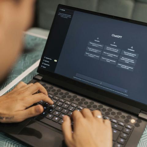 computer screen showing ChatGPT