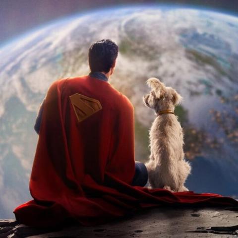 cast of Superman movie in costume