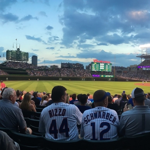 Chicago Cubs fans at Wrigley Field