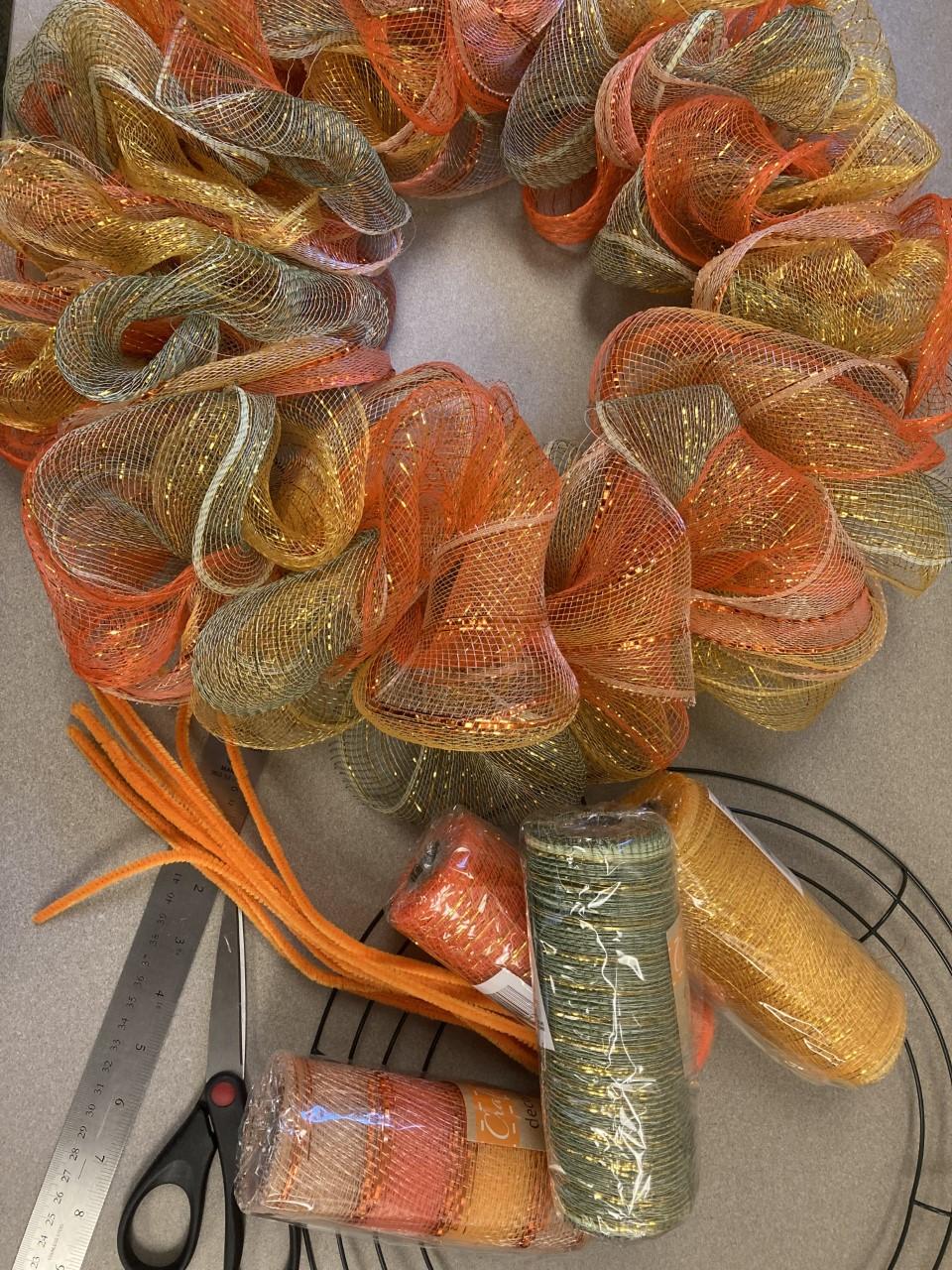 DIY: Fall Mesh Wreath
