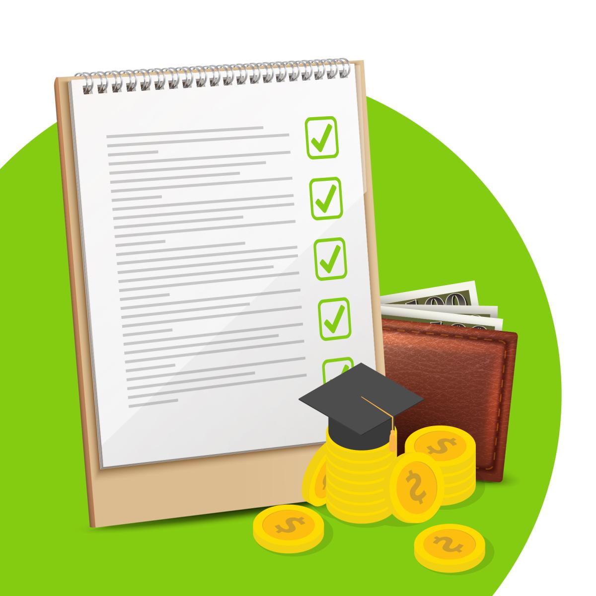 clipboard and wallet