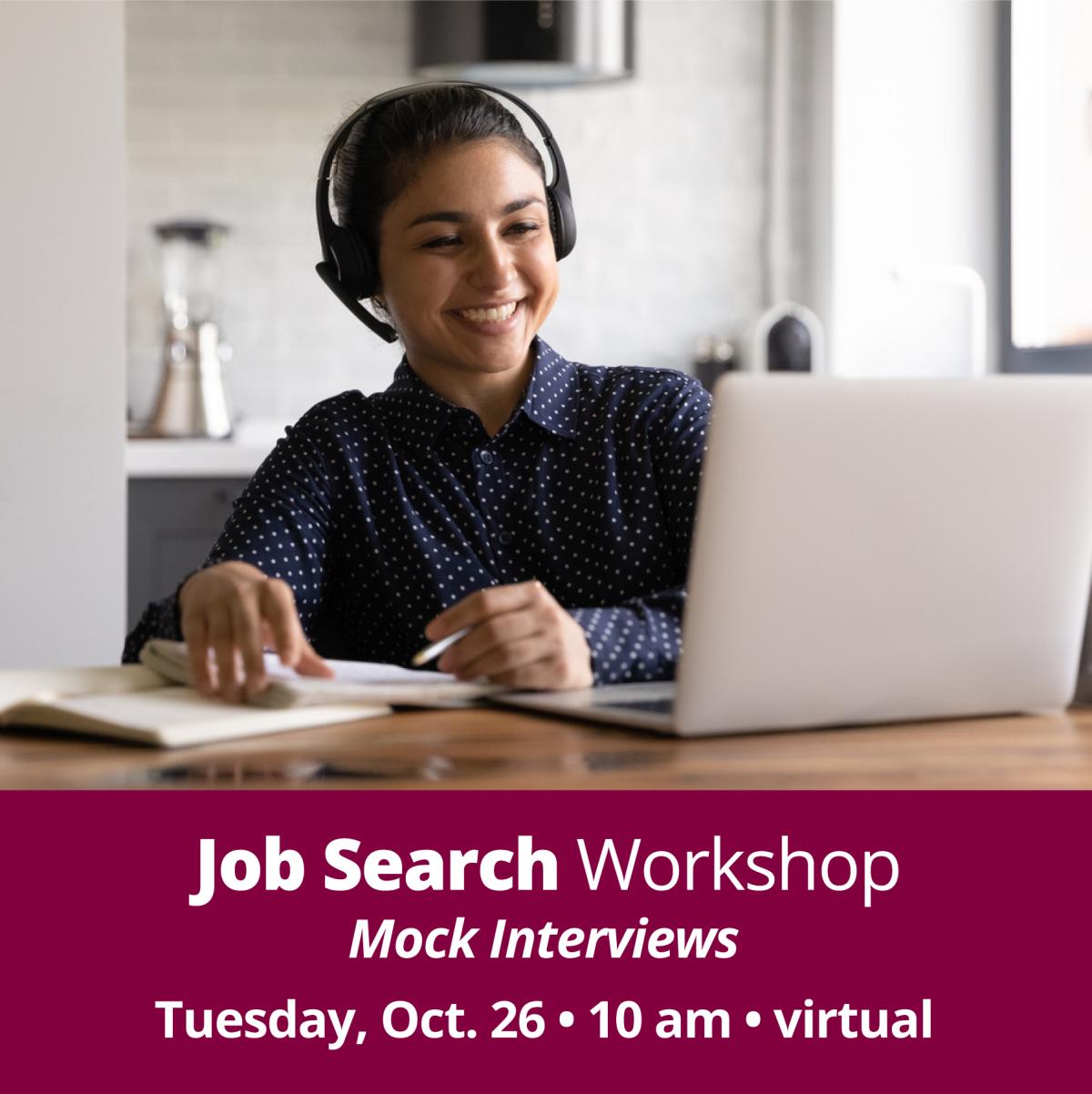 Person in an online interview