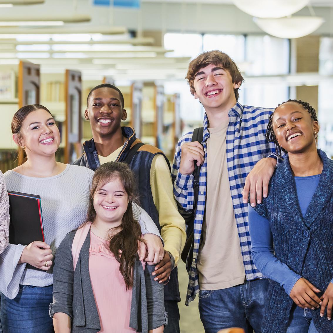 Group of teens smiling