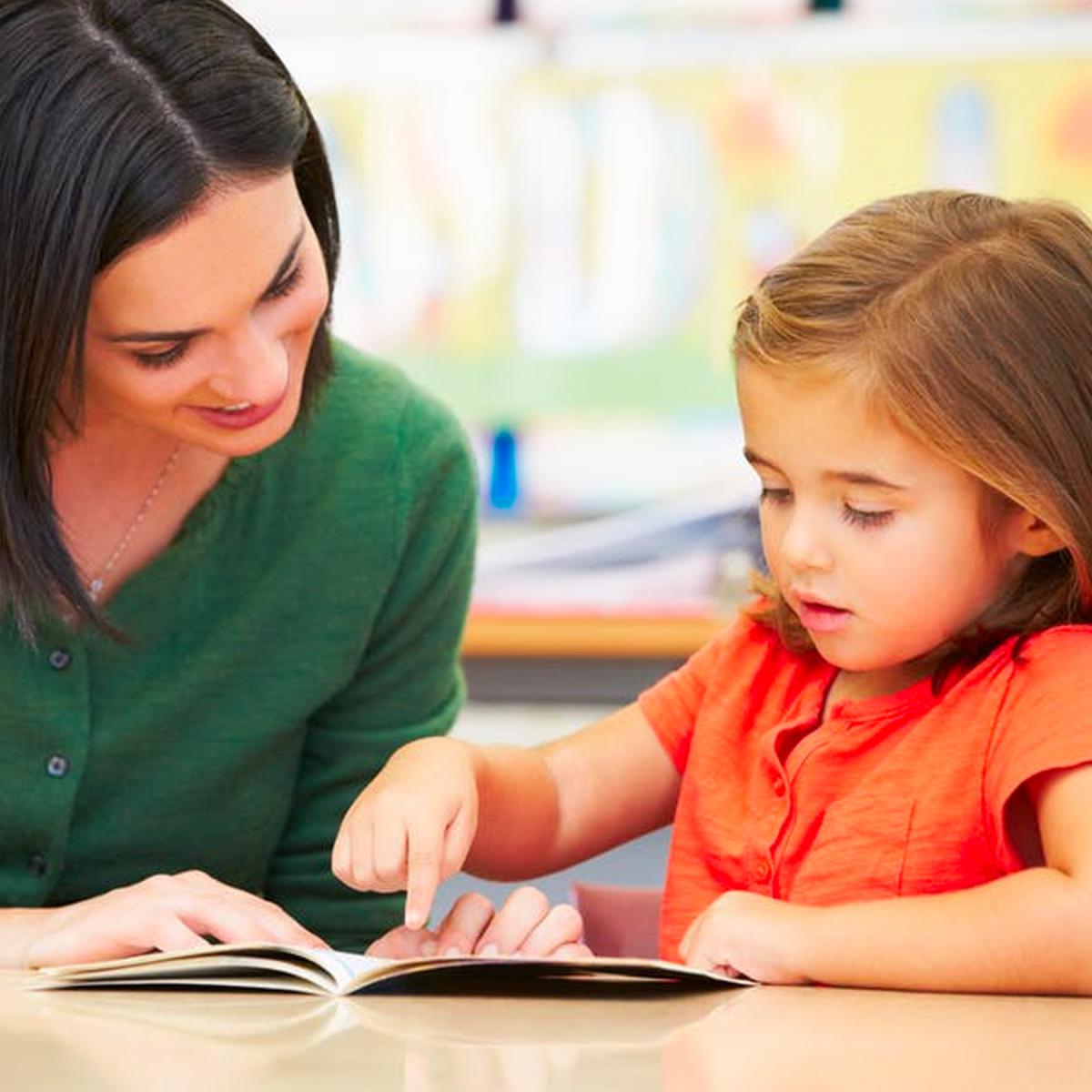 Adult reading to a child