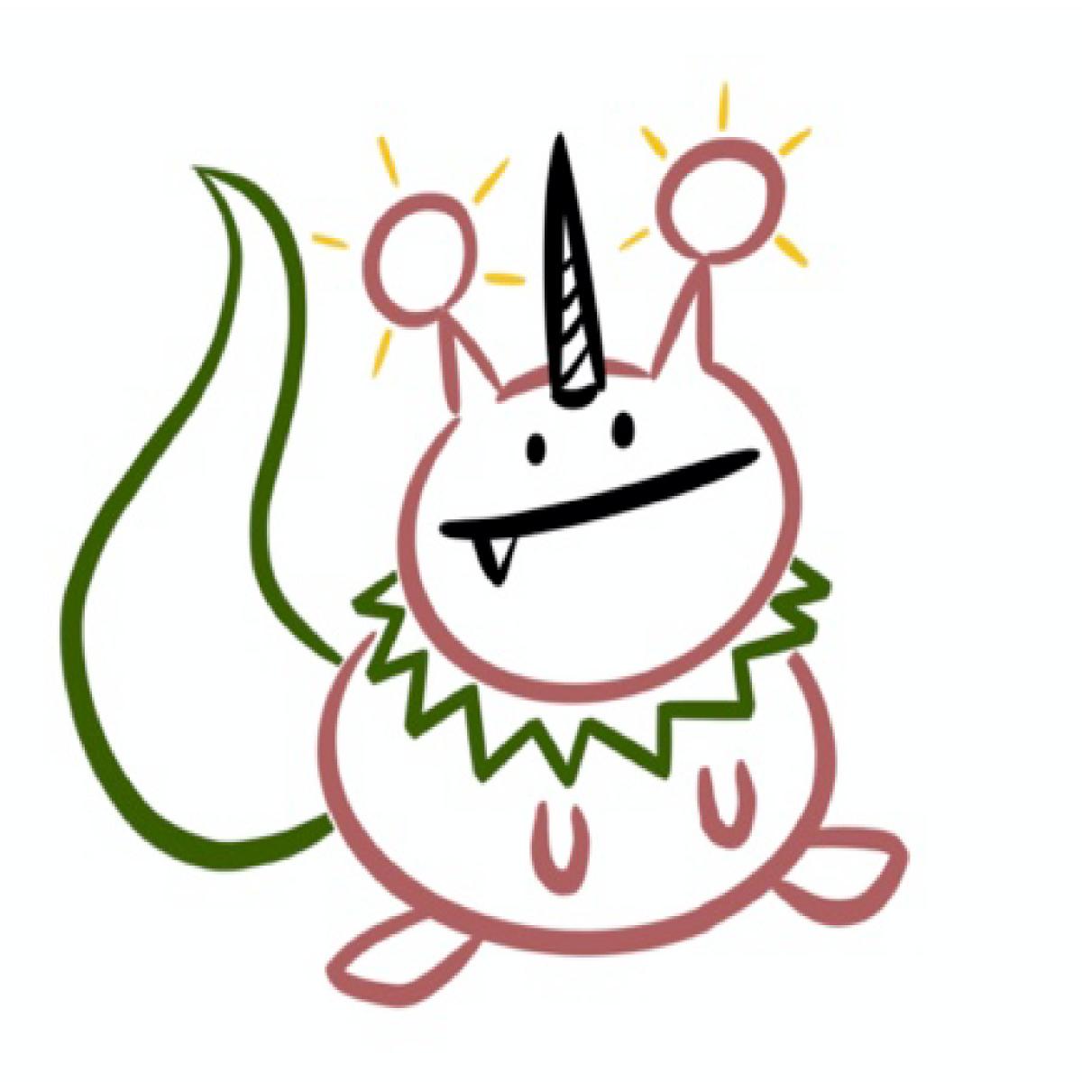 Cartoon of a critter with a hat