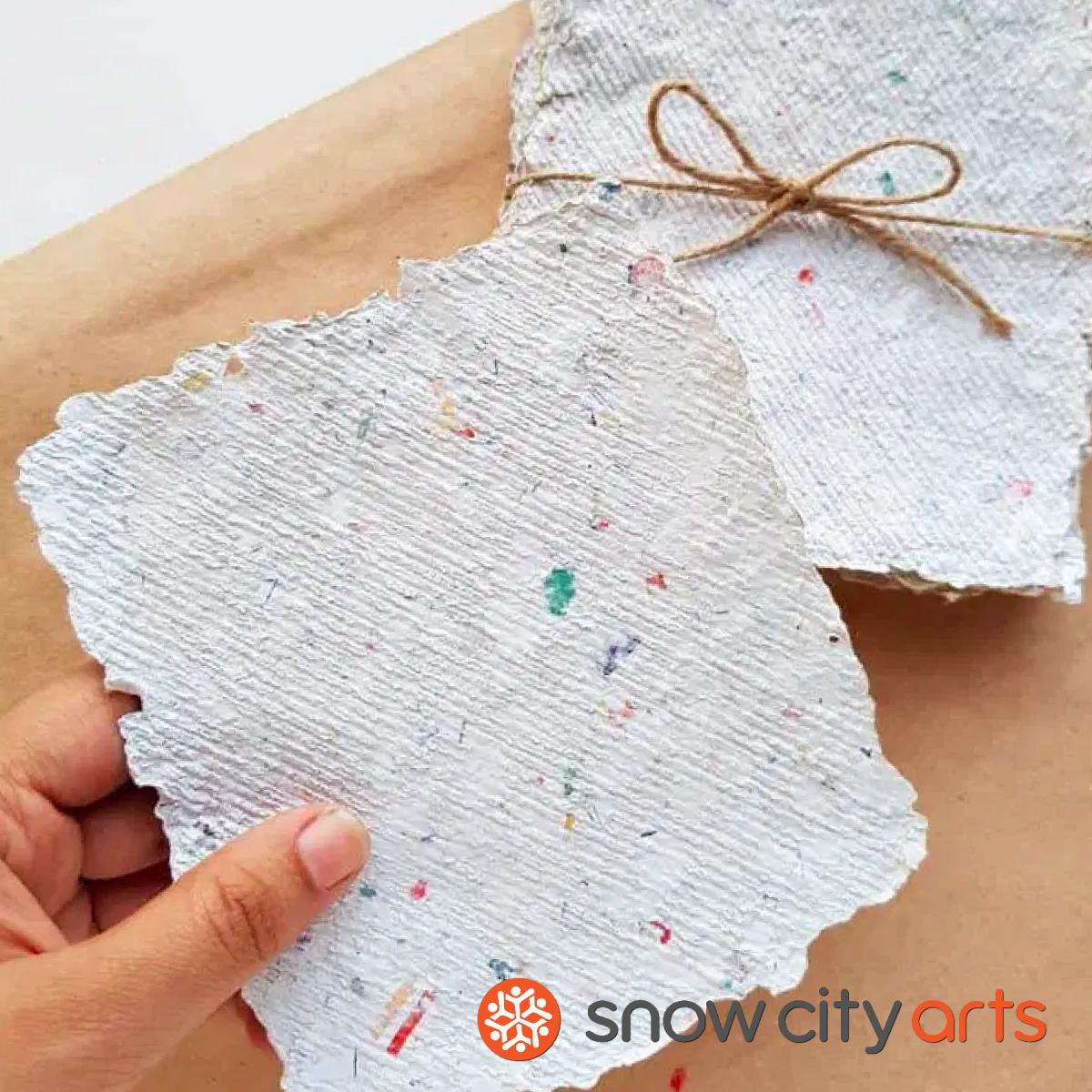 Person holding handmade paper