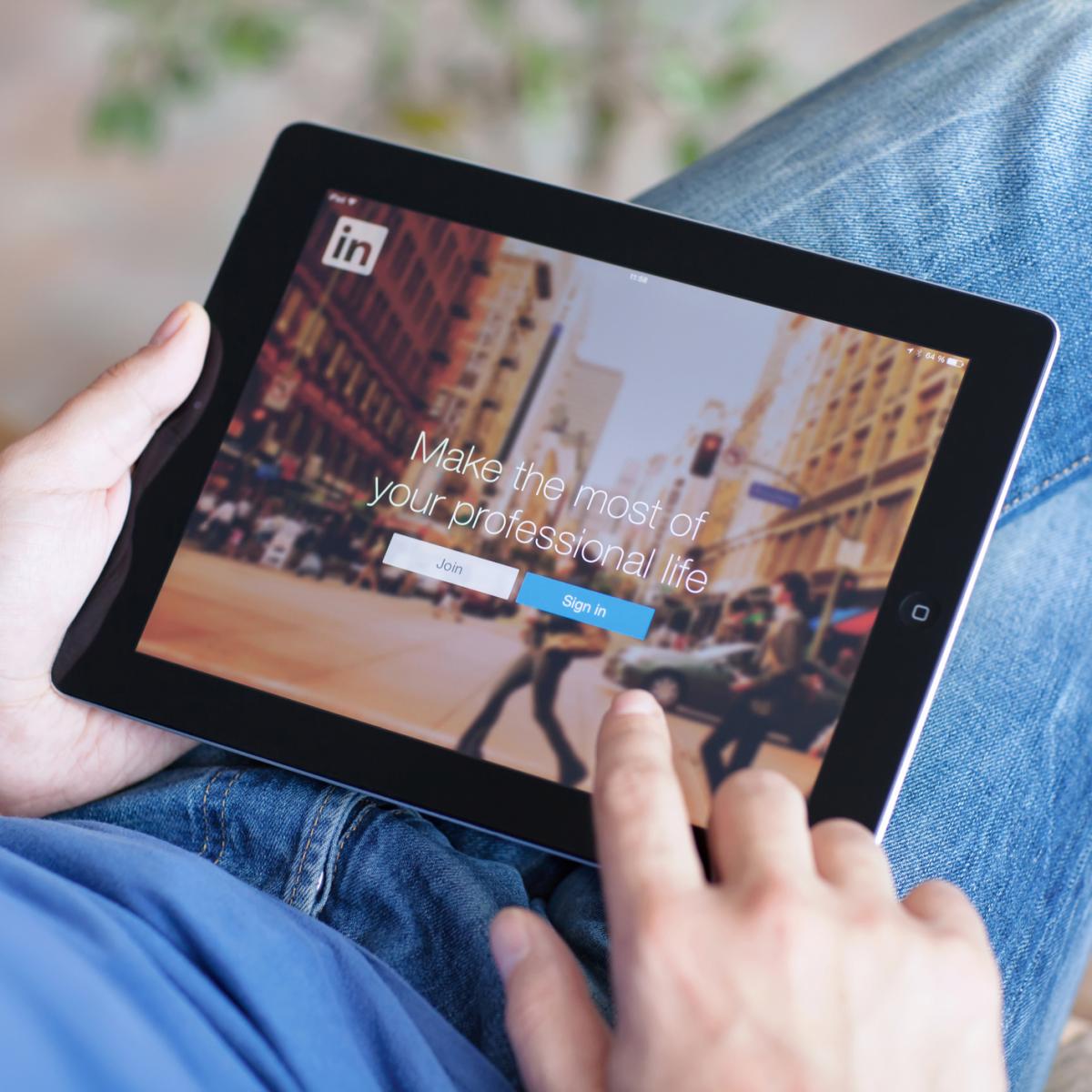 Person holding an iPad