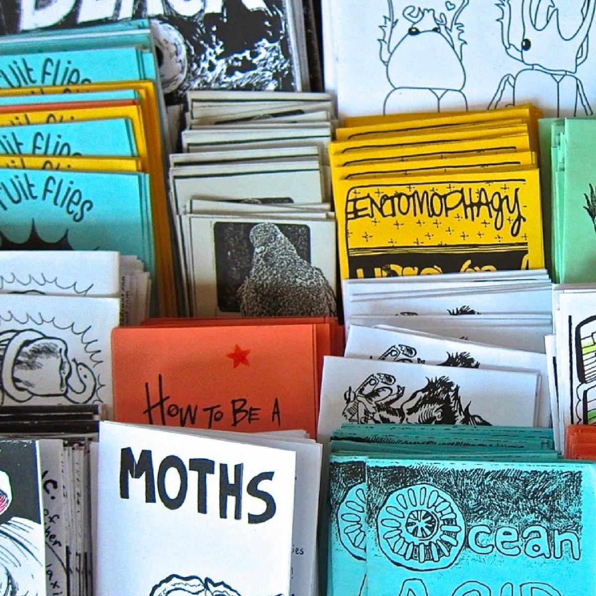 A rack full of magazines