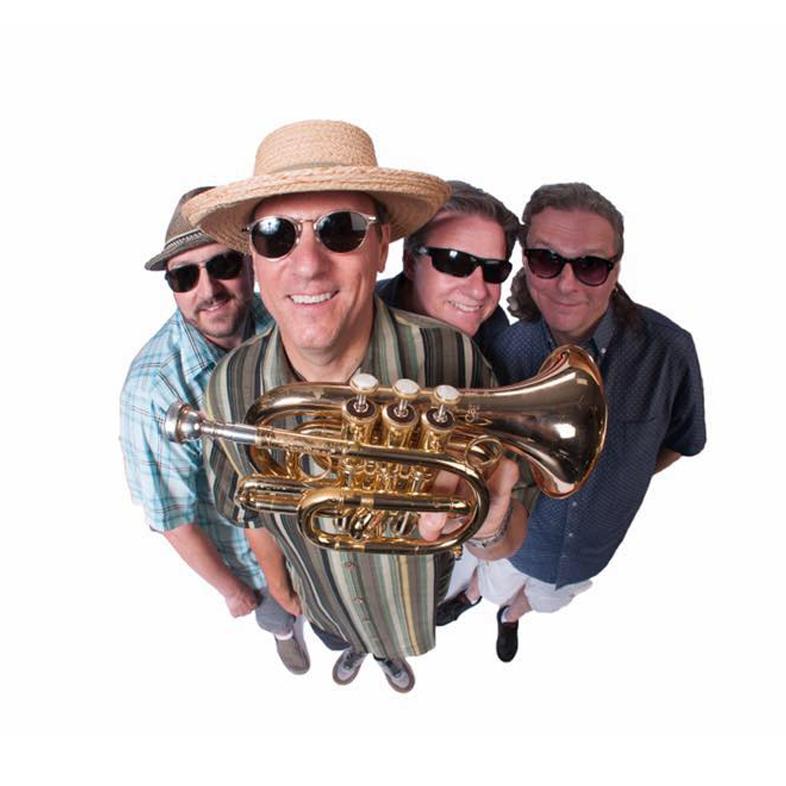 Soda band members on a white background