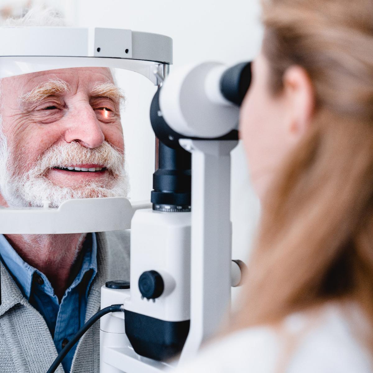 Man getting an eye exam