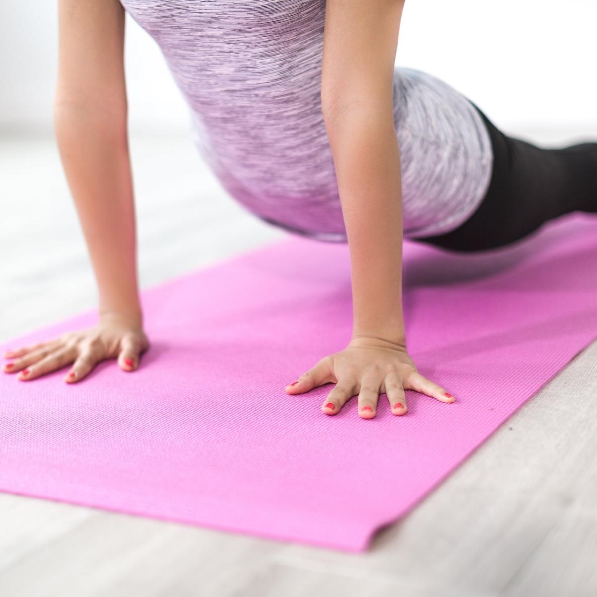 Woman doing pelvic floor strengthening exercise