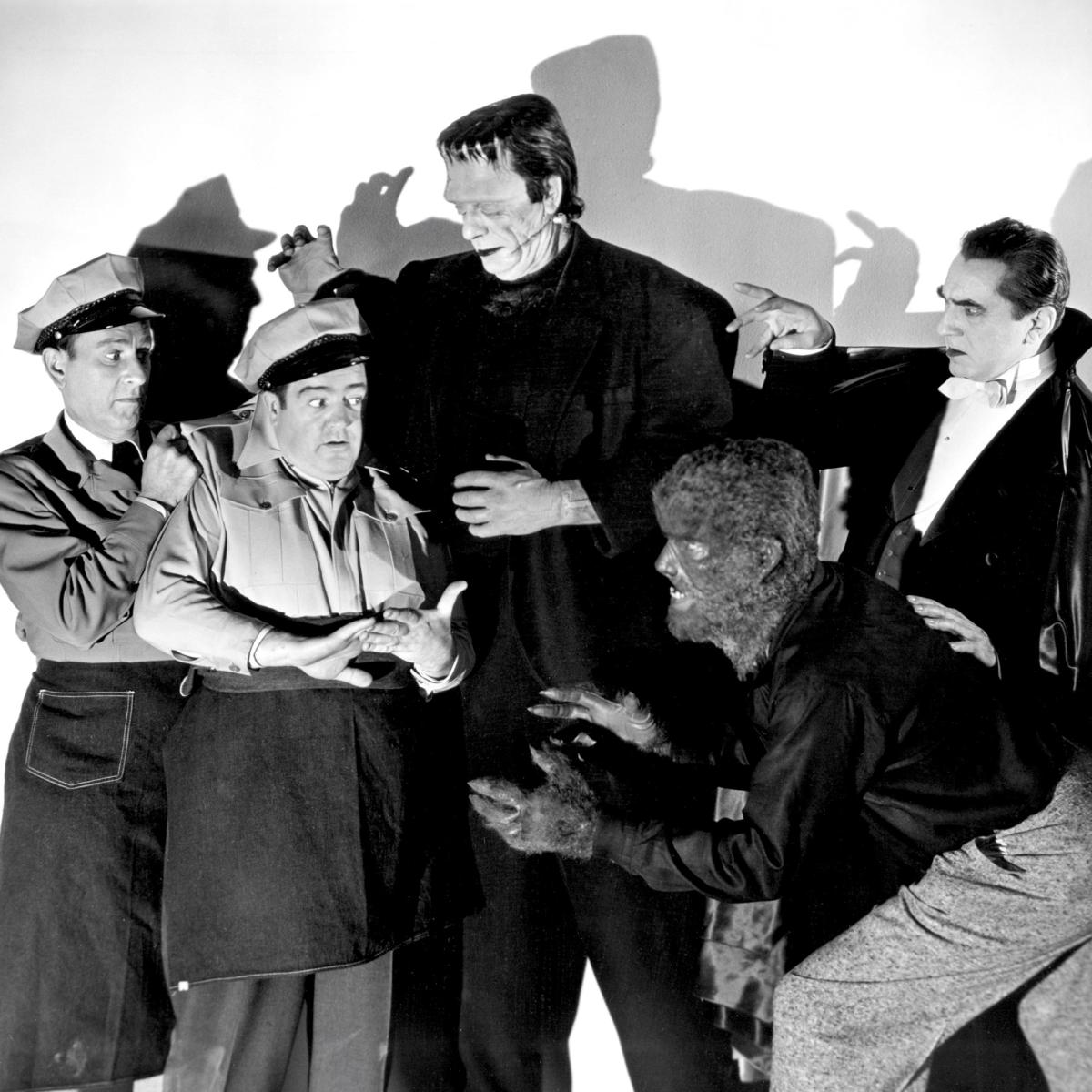 Comedians and monsters in classic movie