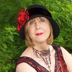 Actress Lynn Rymarz portraying Zelda Fitzgerald