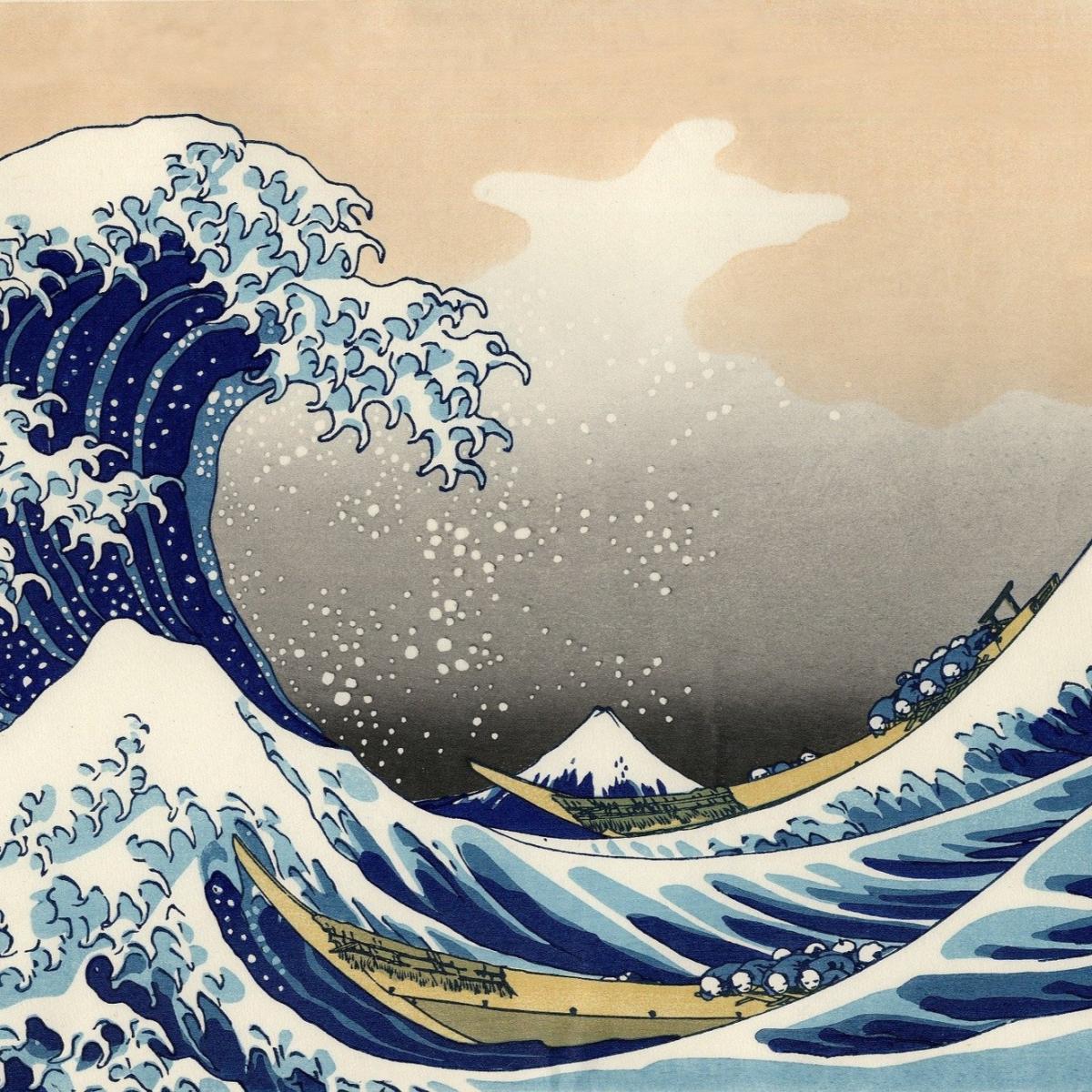 Hokusai wood block print of The Wave