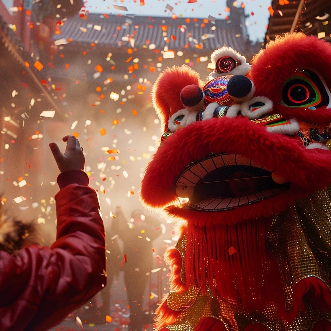 Chinese dragon and New Year festival