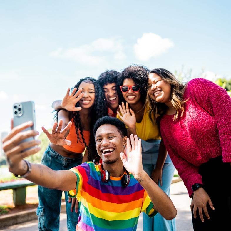 Friends and allies posing for a group photo