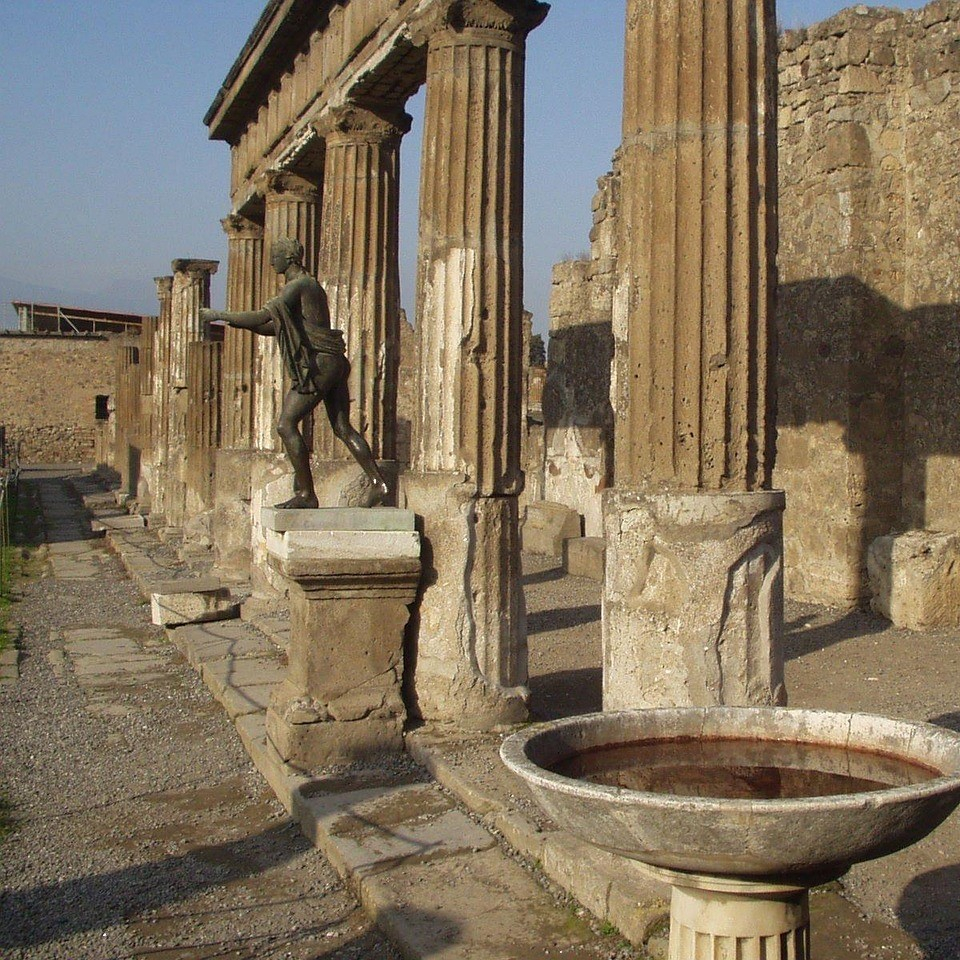 Ruins of Pompeii site in Italy